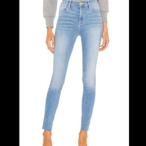 Frame Le High Skinny Jeans with Raw Edge